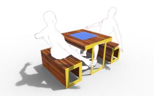 mobilier stradal, banca, altele, scaune din lemn, masa, set picnic, sah