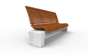 mobilier stradal, sezuturi, scaune din lemn, spatar din lemn, beton, beton finisat, spatar inalt