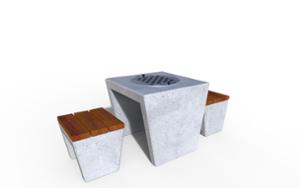 mobilier stradal, altele, beton, beton finisat, masa, sah