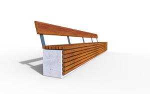 mobilier stradal, sezuturi, scaune din lemn, spatar din lemn, beton, partea de sus a zidului, beton finisat