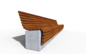mobilier stradal, sezuturi, scaune din lemn, spatar din lemn, beton, partea de sus a zidului, beton finisat