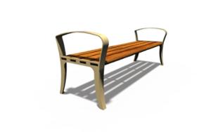 mobilier stradal, banca, scaune din lemn, retro