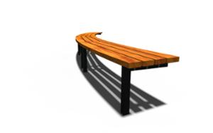 mobilier stradal, banca, scaune din lemn, curbat
