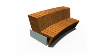 mobilier stradal, sezuturi, scaune din lemn, spatar din lemn, curbat, beton, beton finisat, modular
