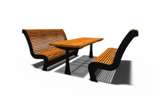 mobilier stradal, sezuturi, altele, masa, set picnic, spatar inalt