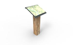 mobilier stradal, altele, kłoda, panou informativ
