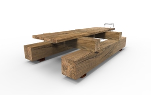 mobilier stradal, banca, scaune din lemn, set picnic, accesibil pentru persoane cu handicap, kłoda