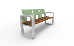 mobilier stradal, sezuturi, scaune din lemn, spatar din otel, beton, beton finisat, solar, fotowoltaika, solarna listwa smartbeam
