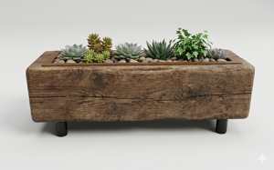 mobilier stradal, jardiniera, modular, kłoda, warzywnik