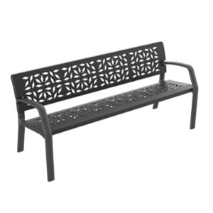 mobilier stradal, ławka, żeliwo, stylizowana