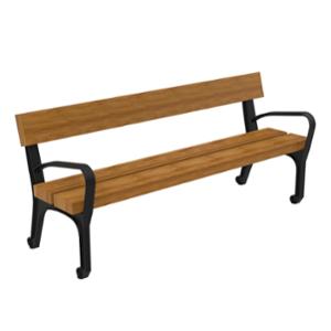 mobilier stradal, ławka, żeliwo, stylizowana