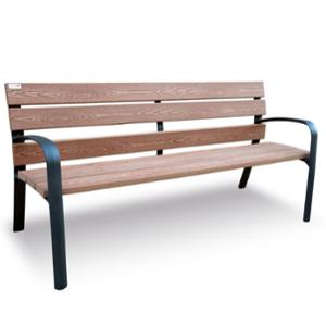 mobilier stradal, ławka, polietylen, drewno techniczne