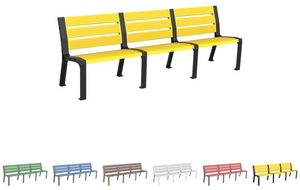 mobilier stradal, ławka, polietylen, eko