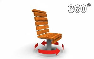 mobilier stradal, sezuturi, scaune din lemn, spatar din lemn, scaun, rotativ, spatar inalt, pentru o singura persoana
