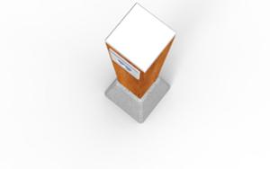 gatumöbler, övrigt, pollare, betong, slät betong, 230v uttag med usb, wifi station