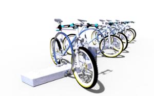 gatumöbler, cykelställ, modulär, cykelställ, flera ställ, fristående