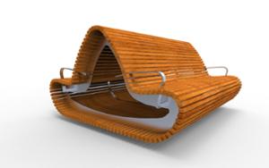 gatumöbler, bänk, sittplatser av trä, ryggstöd av trä, armstöd, dubbelsidig