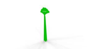 gatumöbler, pollare, stål, logo