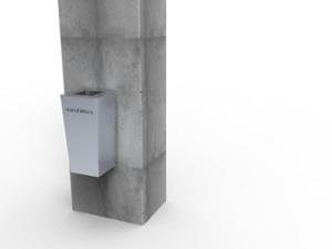 gatumöbler, papperskorg, väggförankrad
