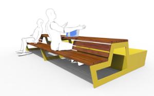 gatumöbler, bänk, bänk, planteringskärl, trä, sittplatser av trä, bord, picnic-set