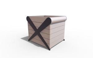 gatumöbler, planteringskärl, trä, mobil (pallet jack compatible) (palltruckskompatibel)