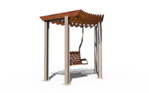 gatumöbler, bänk, övrigt, pergola, böjd, gunga, leasure and rest