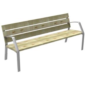 gatumöbler, ławka, podłokietnik, aluminium