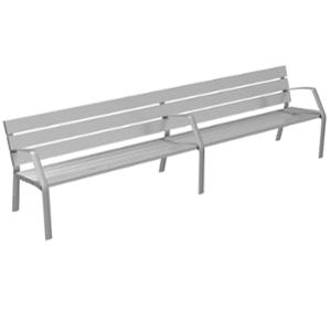 gatumöbler, ławka, aluminium